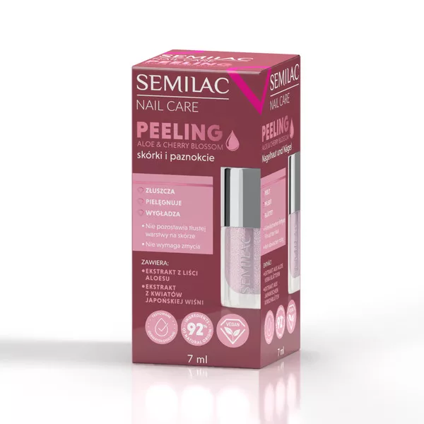 Semilac Aloe&Cherry Blossom, peeling do skórek i paznokci, 7ml