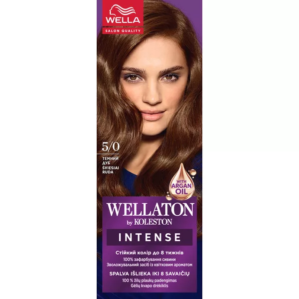 Wella Wellaton by Koleston, farba do włosów, Jasny Brąz, 5/0, 100ml