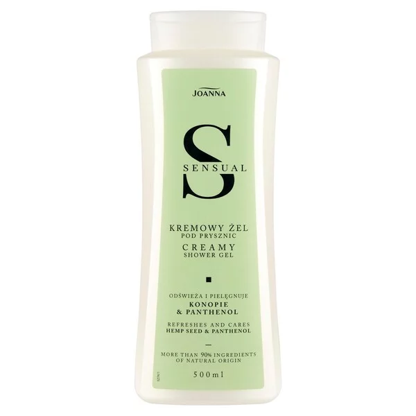 Joanna Sensual, kremowy żel pod prysznic, konopie, 500ml