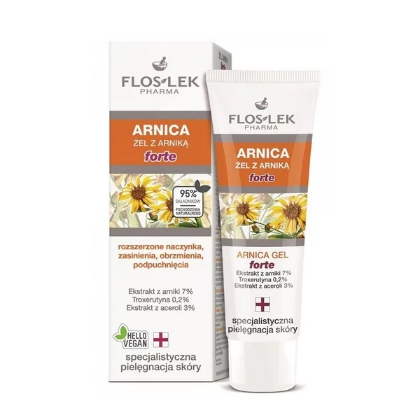 FlosLek Arnica żel z arniką forte na rozszerzone naczynka zasinienia obrzmienia i podpuchnięcia 50ml
