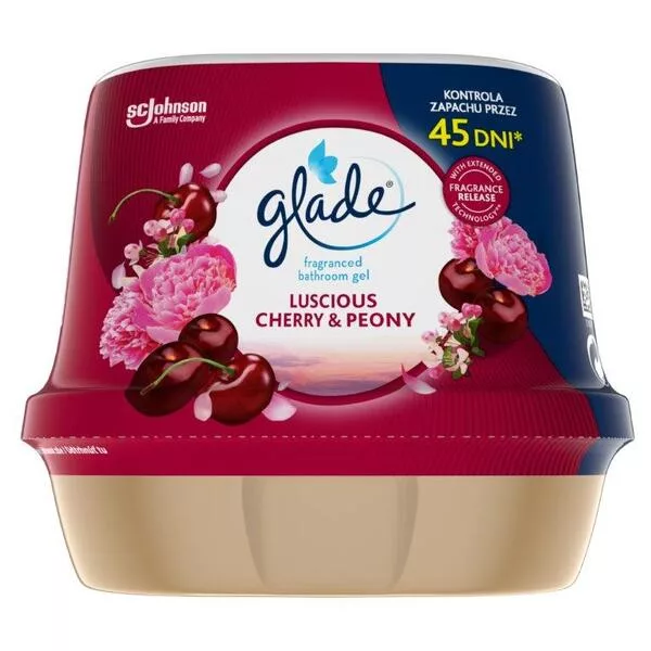Glade zapachowy żel do łazienki - Luscious Cherry & Peony, wiśnia i piwonia, 180g