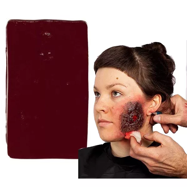Kryolan Gelafix Skin, materiał do imitacji poparzeń, 60g, Dark Red