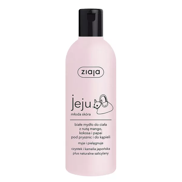 Ziaja Jeju, białe mydło do ciała z nutą mango, kokosa i papai, 300ml