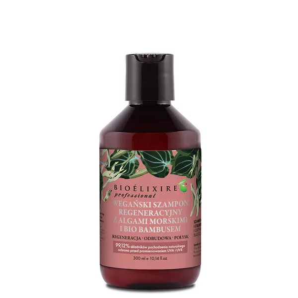 Bioelixire Professional Vegan, szampon z bio bambusem i algami morskimi, 300ml