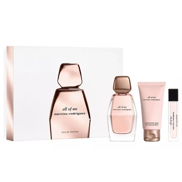 Narciso Rodriguez All Of Me zestaw upominkowy dla kobiet: perfumy 90ml + travel spray 10ml + balsam do ciała 50ml