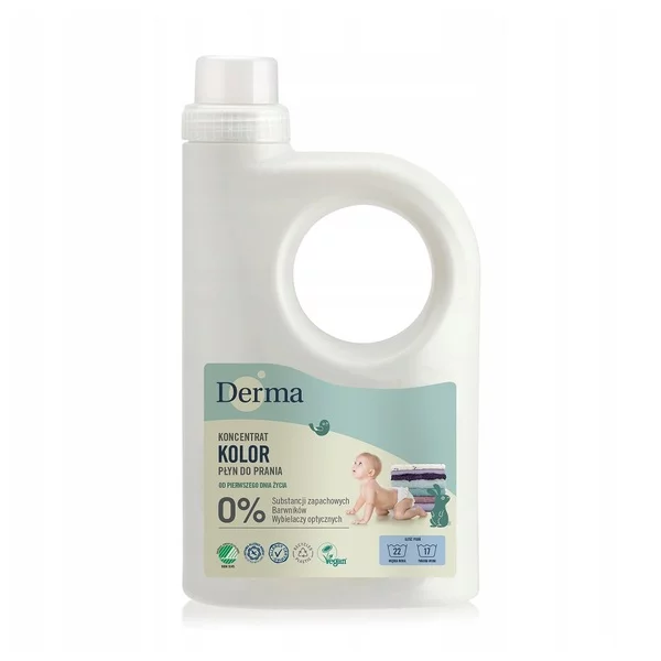 Derma Skoncentrowany płyn do prania kolorowych tkanin od pierwszego dnia życia 945ml