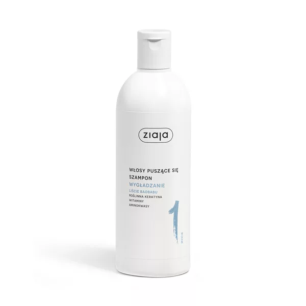 Ziaja Włosy roślinnie pielęgnujemy, liście baobabu, szampon wygładzanie, 400ml