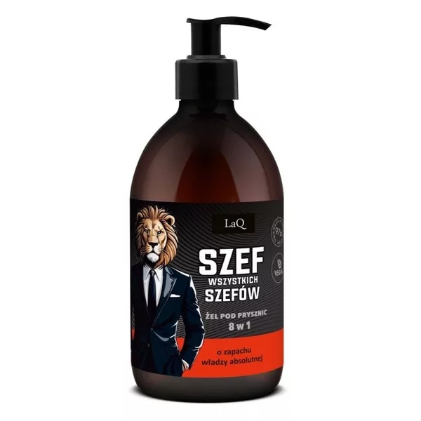 LaQ Szef wszystkich szefów, żel pod prysznic 8w1 czarny mat, 500ml