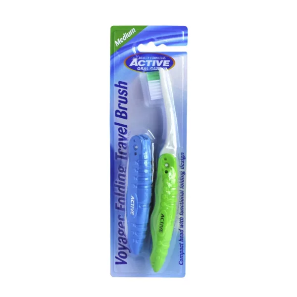 Active Oral Care Voyager Folding Travel Brush podróżne szczoteczki do zębów Medium 2szt.
