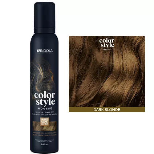 Indola Profession Color Style Mousse, pianka koloryzująca, ciemny blond, 200ml