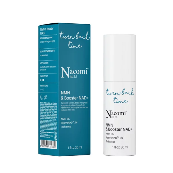 Nacomi Next level, serum przeciwstarzeniowe do twarzy NMN & Booster NAD+, 30ml