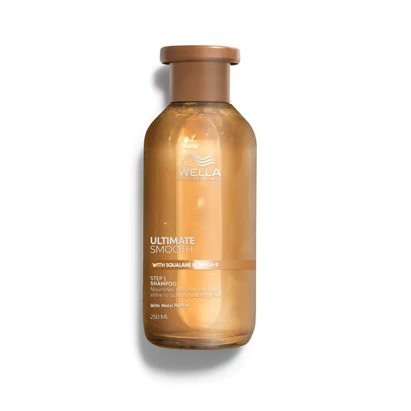 Wella Ultimate Smooth, odżywczy szampon do włosów suchych i puszących, 250ml