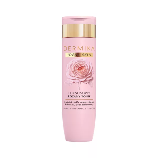 Dermika Ideal Skin, luksusowy różany tonik do twarzy, 200ml