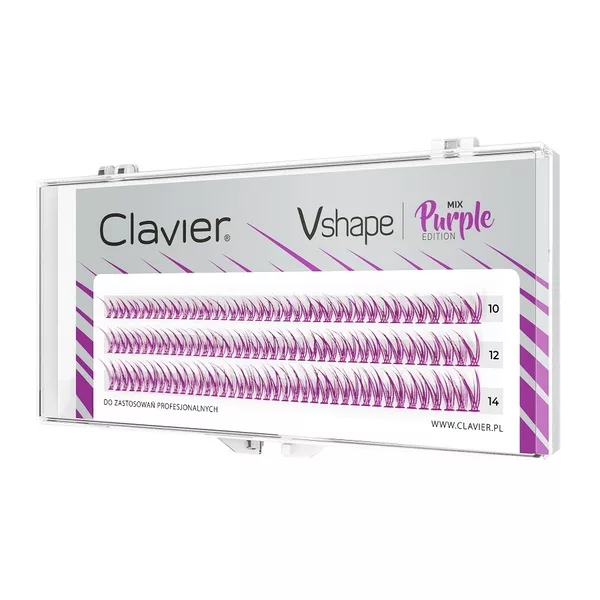 Clavier Vshape Colour Edition kępki rzęs Purple Mix