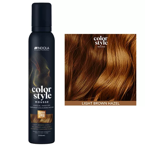 Indola Profession Color Style Mousse, pianka koloryzująca, jasnobrązowy orzechowy, 200ml