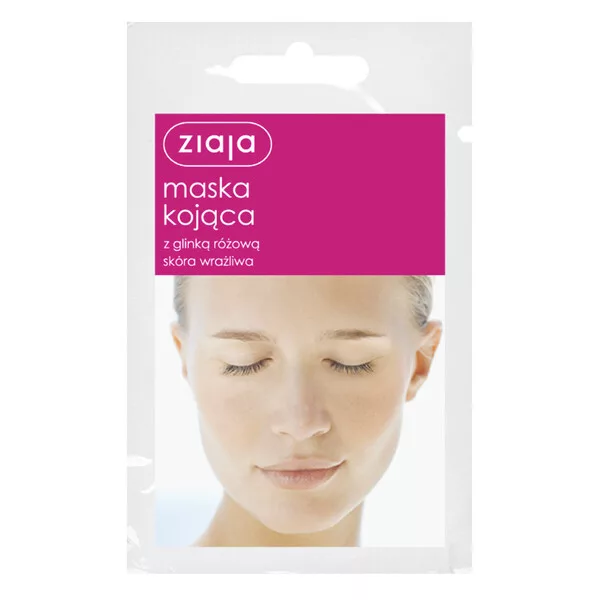 Ziaja, kojąca maska do twarzy z glinką różową, 7ml