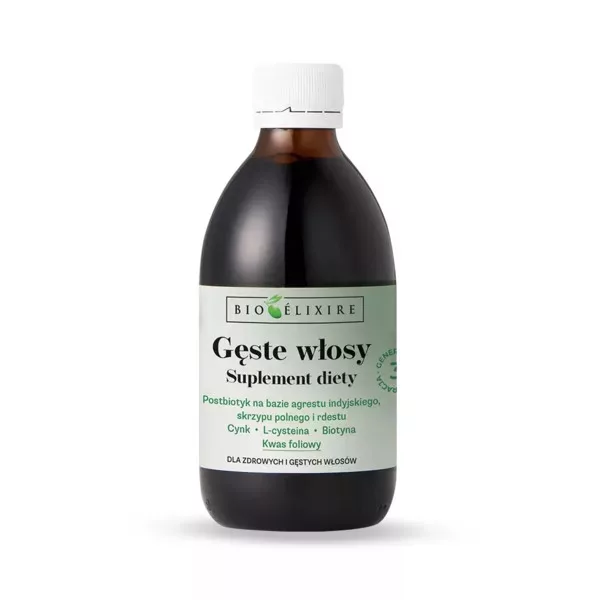 Bioelixire Gęste Włosy, sumplement diety przeciw wypadaniu włosów, 300ml