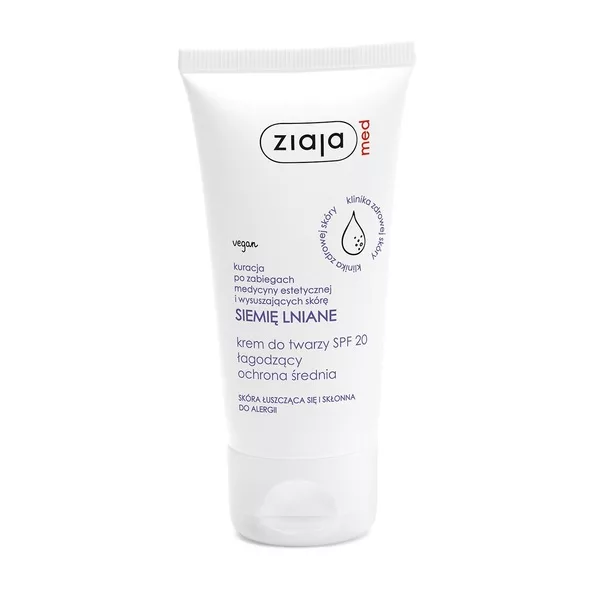 Ziaja Med Kuracja siemieniem lnianym, krem do twarzy SPF20, 50ml