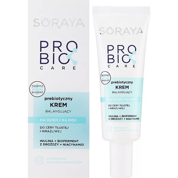 Soraya Probio Care, prebiotyczny krem do cery tłustej i wrażliwej, 50ml
