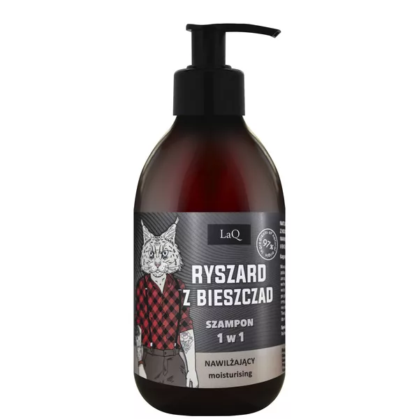 LaQ Ryszard z Bieszczad, szampon nawilżający 1w1, 300ml