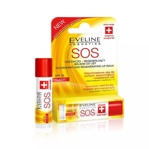 Eveline S.O.S., odżywczo-regenerujący balsam do ust