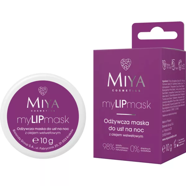 Miya Cosmetics myLIPmask, odżywcza maska do ust na noc, 10ml