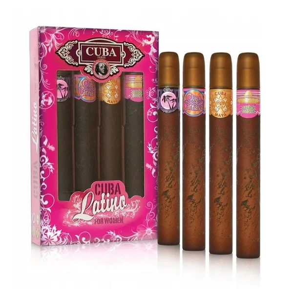 Cuba Original Cuba Latino zestaw Copacabana woda perfumowana spray 35ml + Carnaval woda perfumowana spray 35ml + Maya woda perfumowana spray 35ml + Cactus woda perfumowana spray 35ml (W)