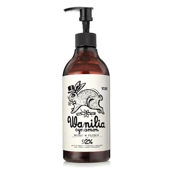 Yope Naturalne mydło w płynie, Wanilia i Cynamon, 500ml