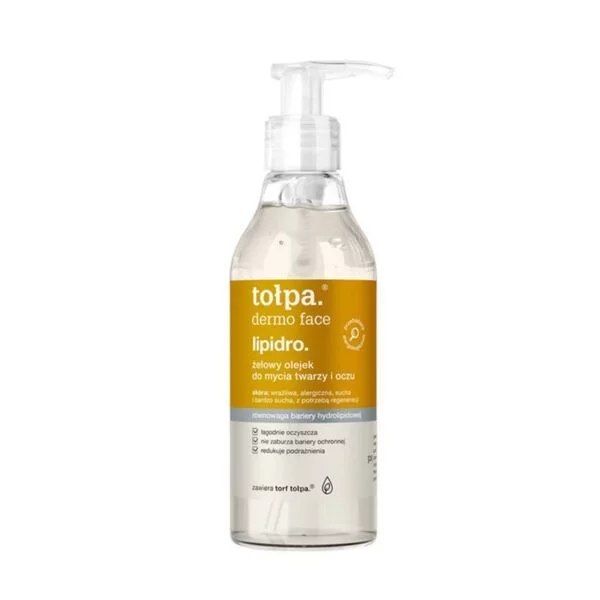 Tołpa Dermo Face Lipidro, żelowy olejek do mycia twarzy i oczu, 195ml