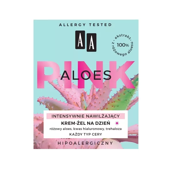 AA Aloes Pink krem intensywnie nawilżający żelowy na dzień 50ml