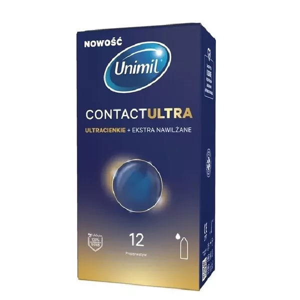 Unimil Contact Ultra ultracienkie nawilżane prezerwatywy 12szt.