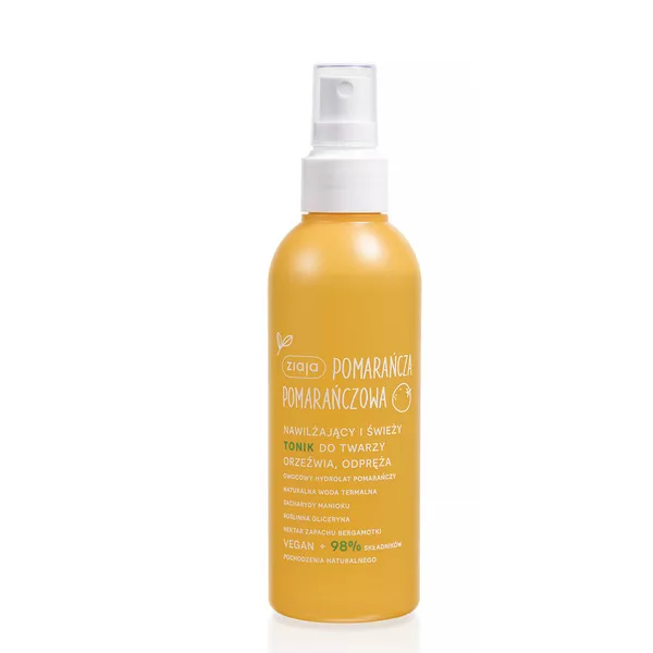 Ziaja Pomarańcza, nawilżający i świeży tonik do twarzy/spray, 190ml