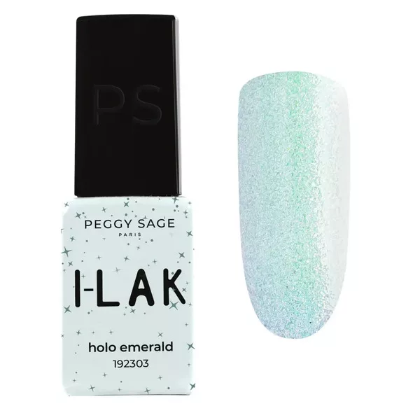 Peggy Sage I-LAK, lakier hybrydowy, holo emerald, 5ml