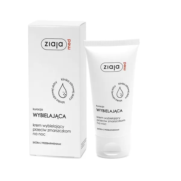 Ziaja Med Kuracja wybielająca, krem przeciw zmarszczkom na noc, 50ml