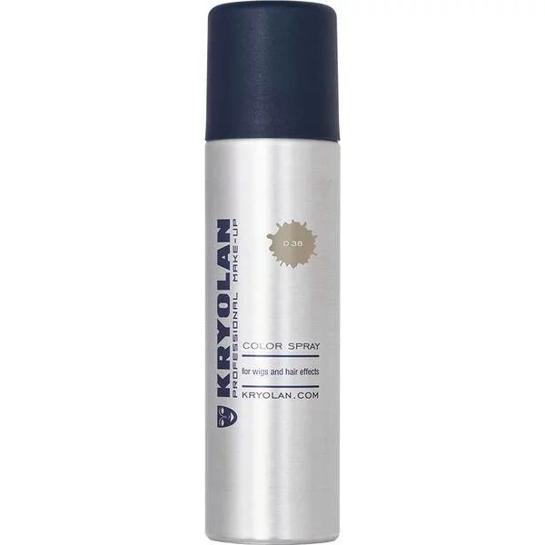 Kryolan, koloryzujący spray do włosów, 150ml, D38 - CHARACTER GREY