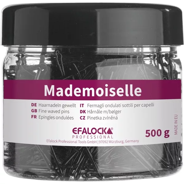 Efalock Mademoiselle, spinki do koka karbowane 45mm, 500g, złoty