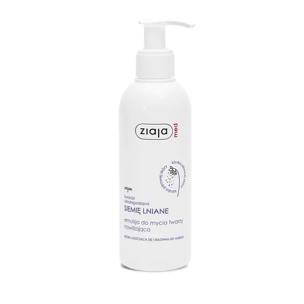 Ziaja Med Kuracja siemieniem lnianym, emulsja do mycia twarzy, 190ml