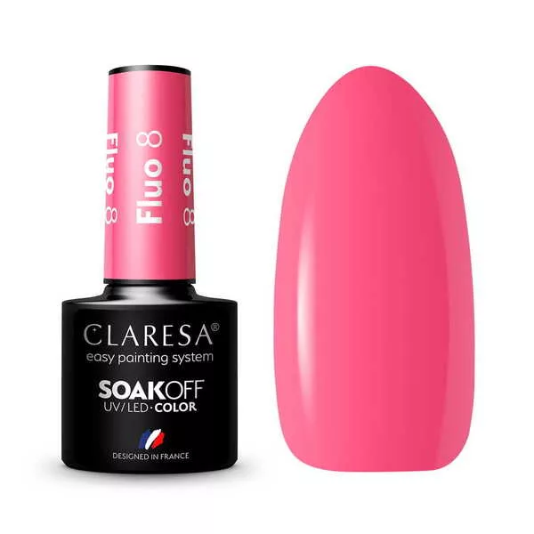 Claresa, Lakier hybrydowy, FLUO 8, 5g