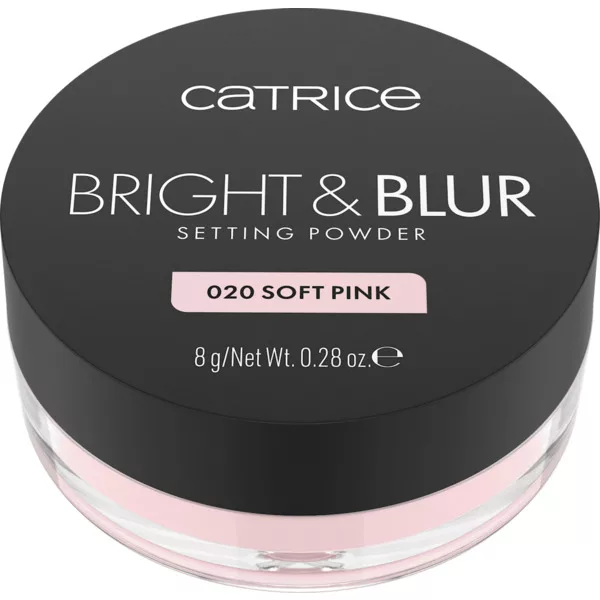 Catrice Bright&Blur Setting Powder, sypki puder rozjaśniający, 020 Soft Pink, 8g