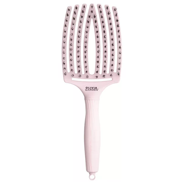 Olivia Garden Fingerbrush Combo Pastel Pink, szczotka z włosiem dzika, duża, różowa