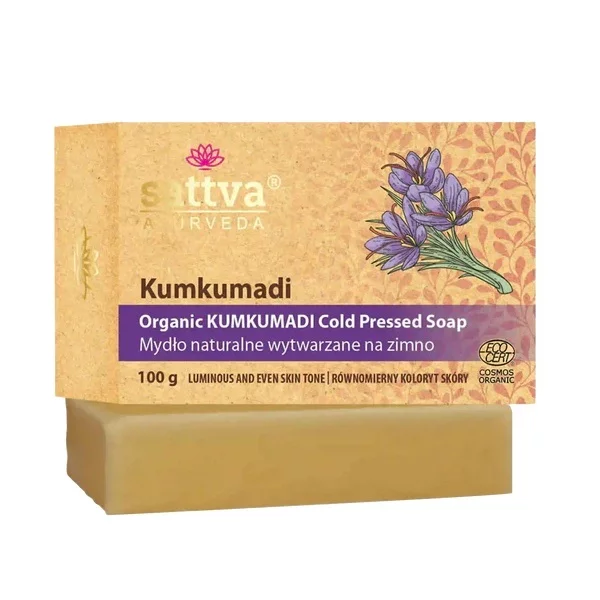 Sattva Organiczne mydło wytwarzane na zimno Kumkumadi 100g