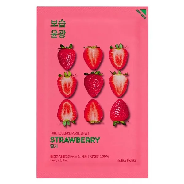 Holika Holika Pure Essence - Strawberry, maseczka na płachcie