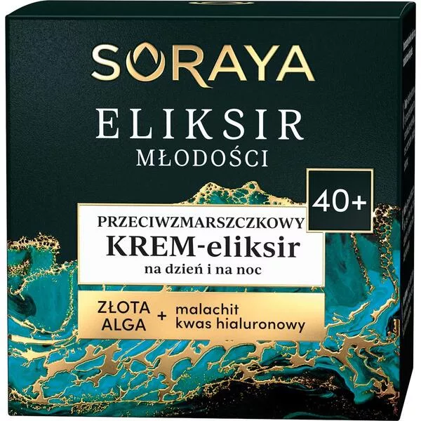 Soraya Eliksir Młodości, Przeciwzmarszczkowy krem 40+ dzień/noc, 50ml