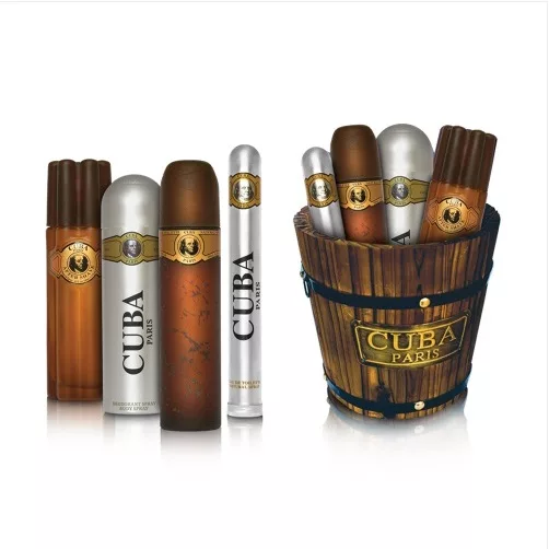 Cuba Original Cuba Gold zestaw woda toaletowa spray 100ml + woda toaletowa spray 35ml + dezodorant spray 200ml + woda po goleniu spray 100ml (M)