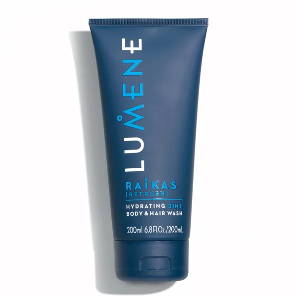 Lumene MEN RAIKAS, nawilżający żel do mycia ciała i włosów 2w1, 200ml