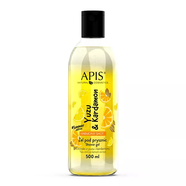Apis Harmony Shot, żel pod prysznic Yuzu&Cardamon, 500ml
