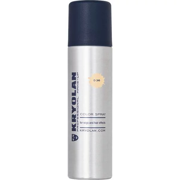 Kryolan, koloryzujący spray do włosów, 150ml, D36 - OPAQUE BLOND