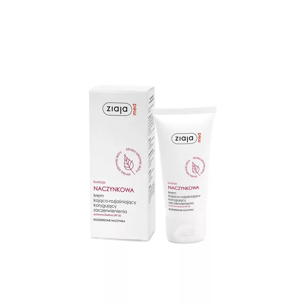 Ziaja Med Kuracja naczynkowa, krem kojąco-rozjaśniający korygujący zaczerwienienia SPF20, 50ml