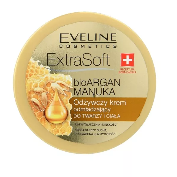 Eveline Extra Soft Bio, odżywczy krem odmładzjący do twarzy i ciała, 200ml