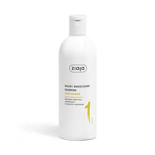 Ziaja Włosy roślinnie pielęgnujemy, kwiat bananowca, szampon odżywienie, 400ml